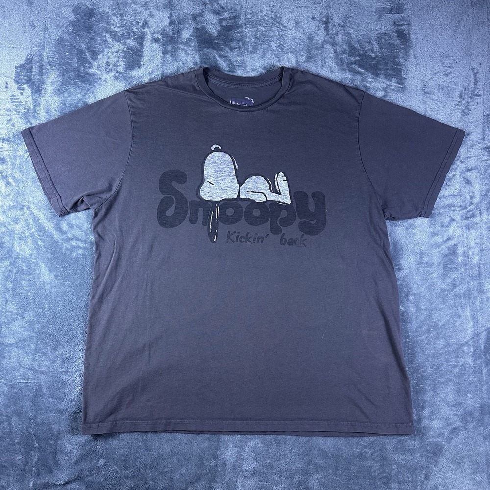 True Heritage Snoopy T Shirt Mens 2XL Navy Graphic Tee Peanuts Charlie Brown